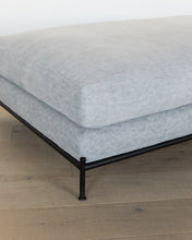 Load image into Gallery viewer, Morrison Metal Base Large Leather Ottoman