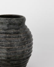 Load image into Gallery viewer, Aged Charcoal Barred Jar
