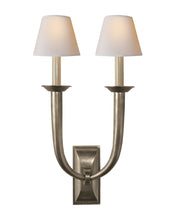 Load image into Gallery viewer, French Deco Horn Double Sconce
