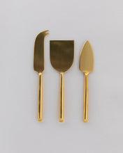 Load image into Gallery viewer, Gold Cheese Knife Trio
