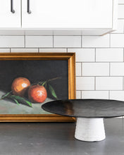 Load image into Gallery viewer, Hammered Iron &amp; Marble Pedestal
