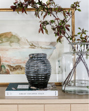 Load image into Gallery viewer, Aged Charcoal Barred Jar
